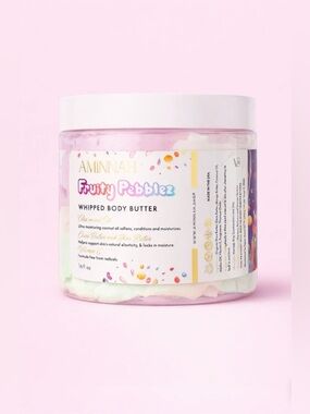 NWT Aminnah JUMBO 16 fl Oz Fruity Pebblez Whipped Body Butter retails $65.00